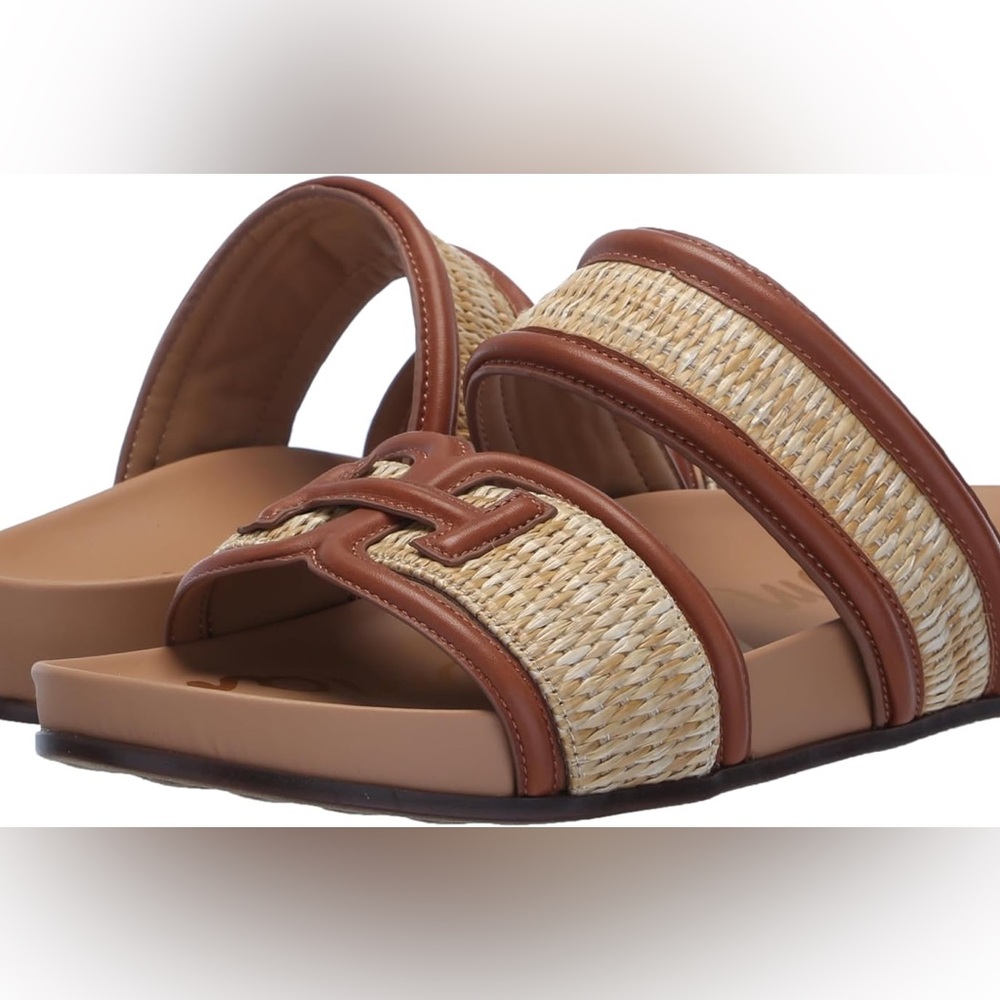 Sam Edelman Women's Rowan Sand Raffia Slide Sandal Size 7m - Picture 4 of 12